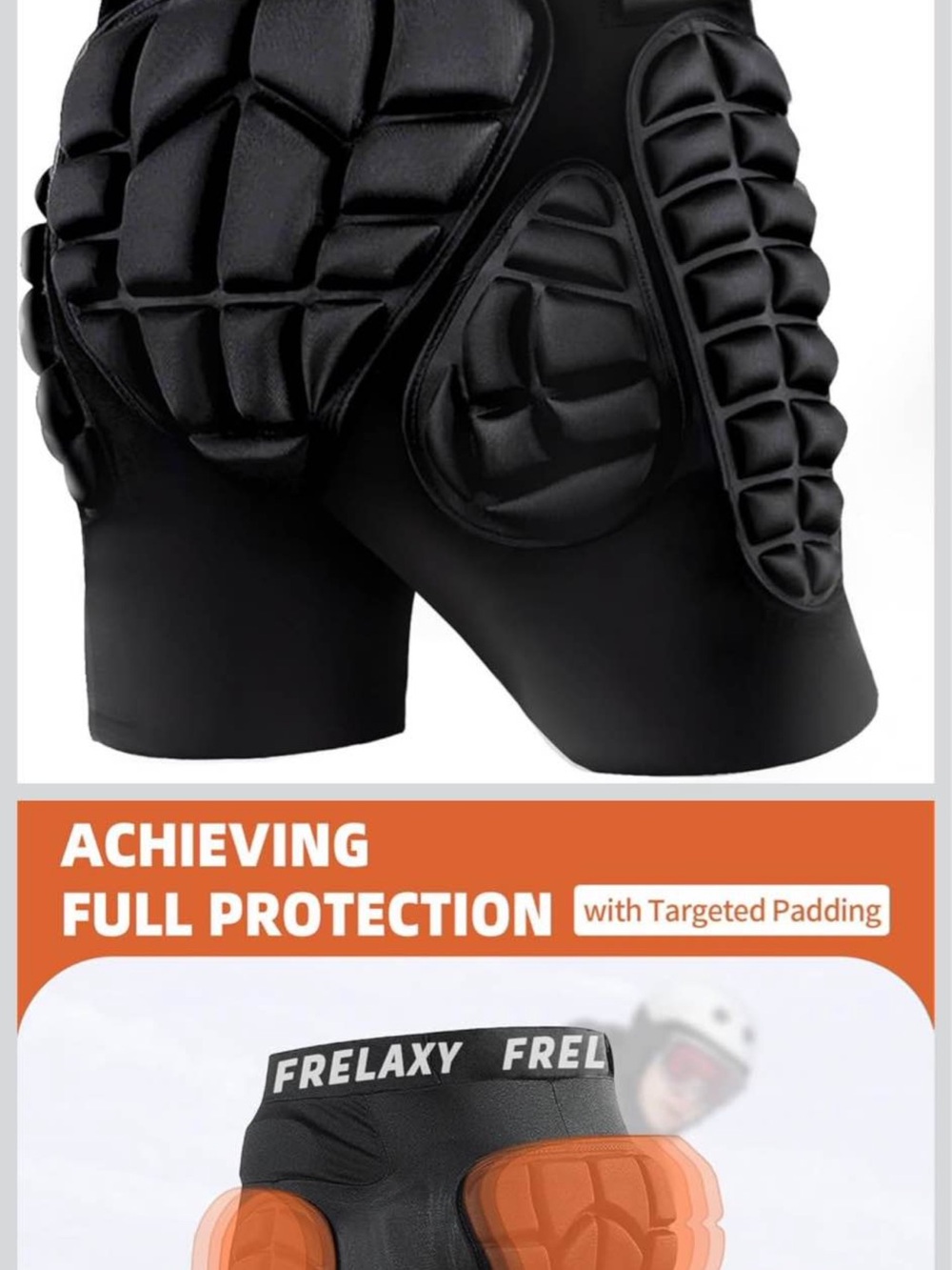 Frelaxy Padded Protective Shorts - Black